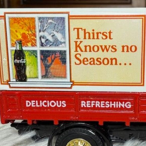 Vintage Coca-Cola x Mattel Metal Red White 1932 Ford AA Truck Spinning Wheels - Picture 3 of 13